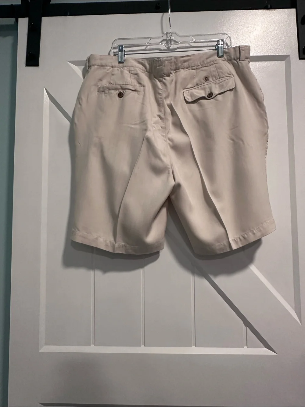 Tommy Bahama Beige Pleated Chino Shorts